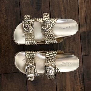 Nine West Tindy Woven Footbed Sandals